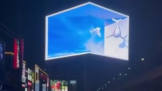 Westlands 3D anamorphic LED screen