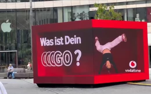 The Vodafone LED Cube
