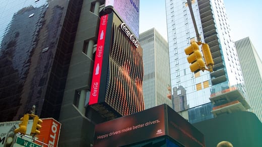 Coca-cola Robotic Billboard Times Square